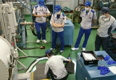 緊急事態対応訓練の様子（本社・第一事業所）